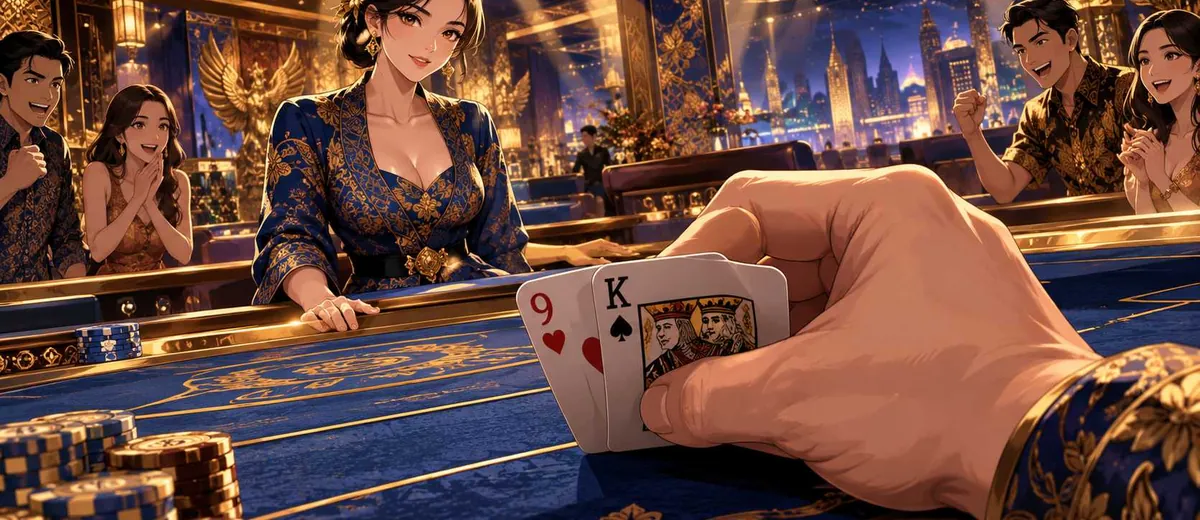Ilustrasi utg__hero_playing cards and baccarat table — panduan Atur Keuangan Untung99